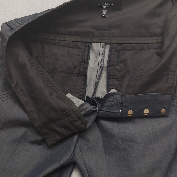 Billy Blues Dress Pants Womens 8 Wide Leg Charcoal Gray Stretch Career Workwear - Picture 16 of 16